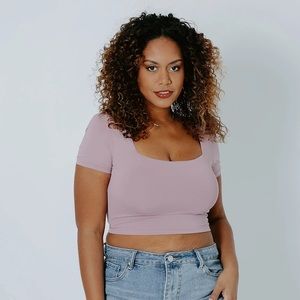 NWT Klassy Network Square Neck Crop